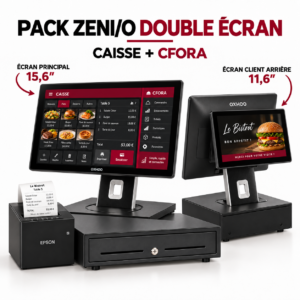 Pack ZENIO N97 double écran + Imprimante + Tiroir-caisse + Caisse + CFORA